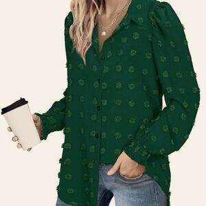 🟢Polka dot blouse